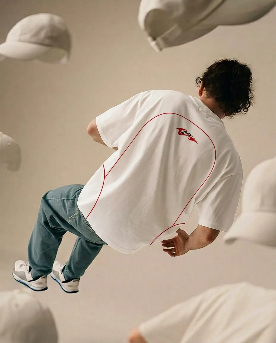 Red Bull Inspired Oversized Tee alternate view