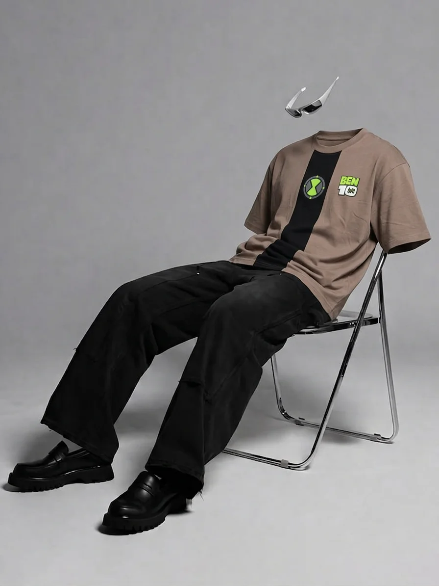 Ben 10 Oversized T-Shirt — Mocha Brown