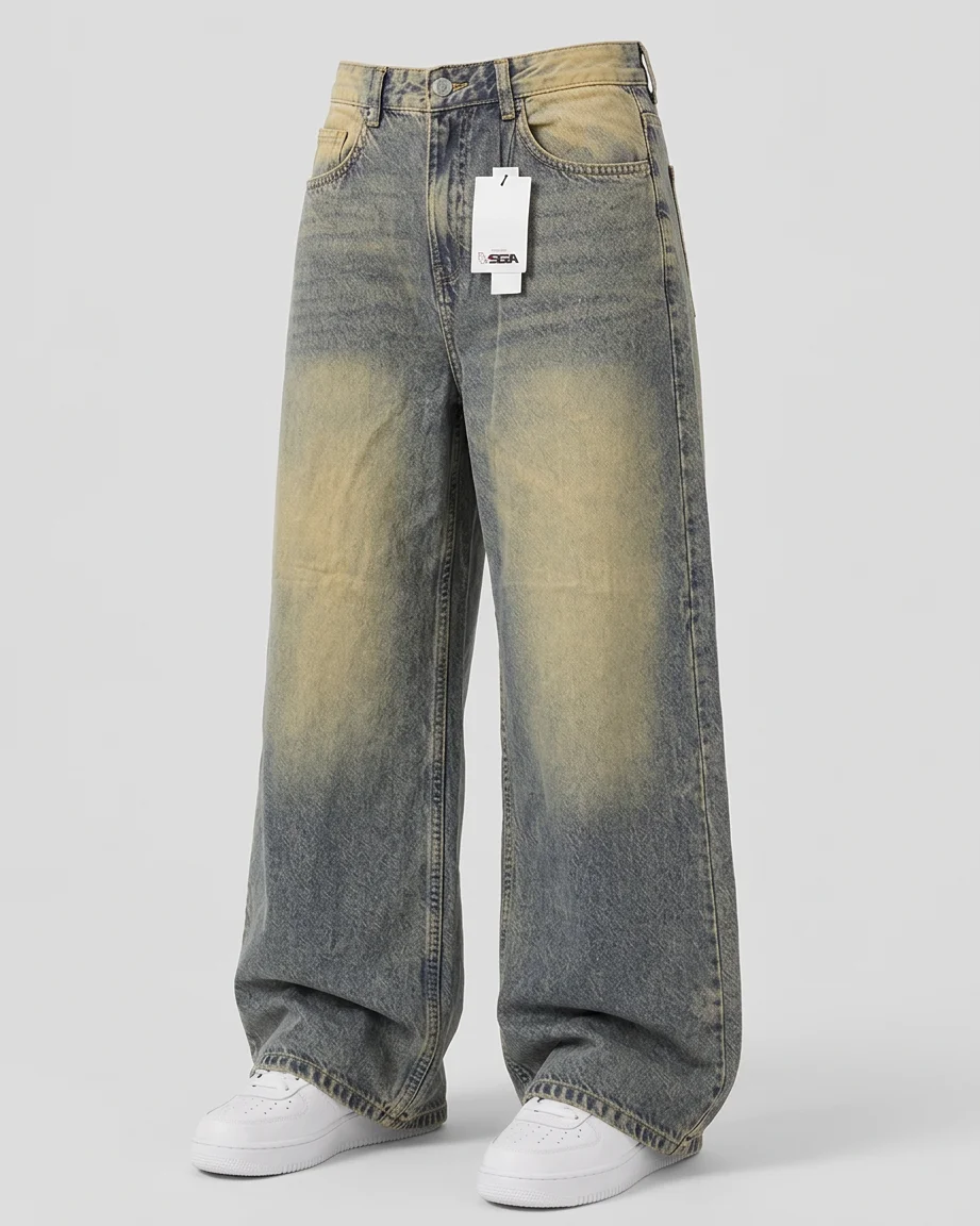 Vintage Wash Baggy Jeans