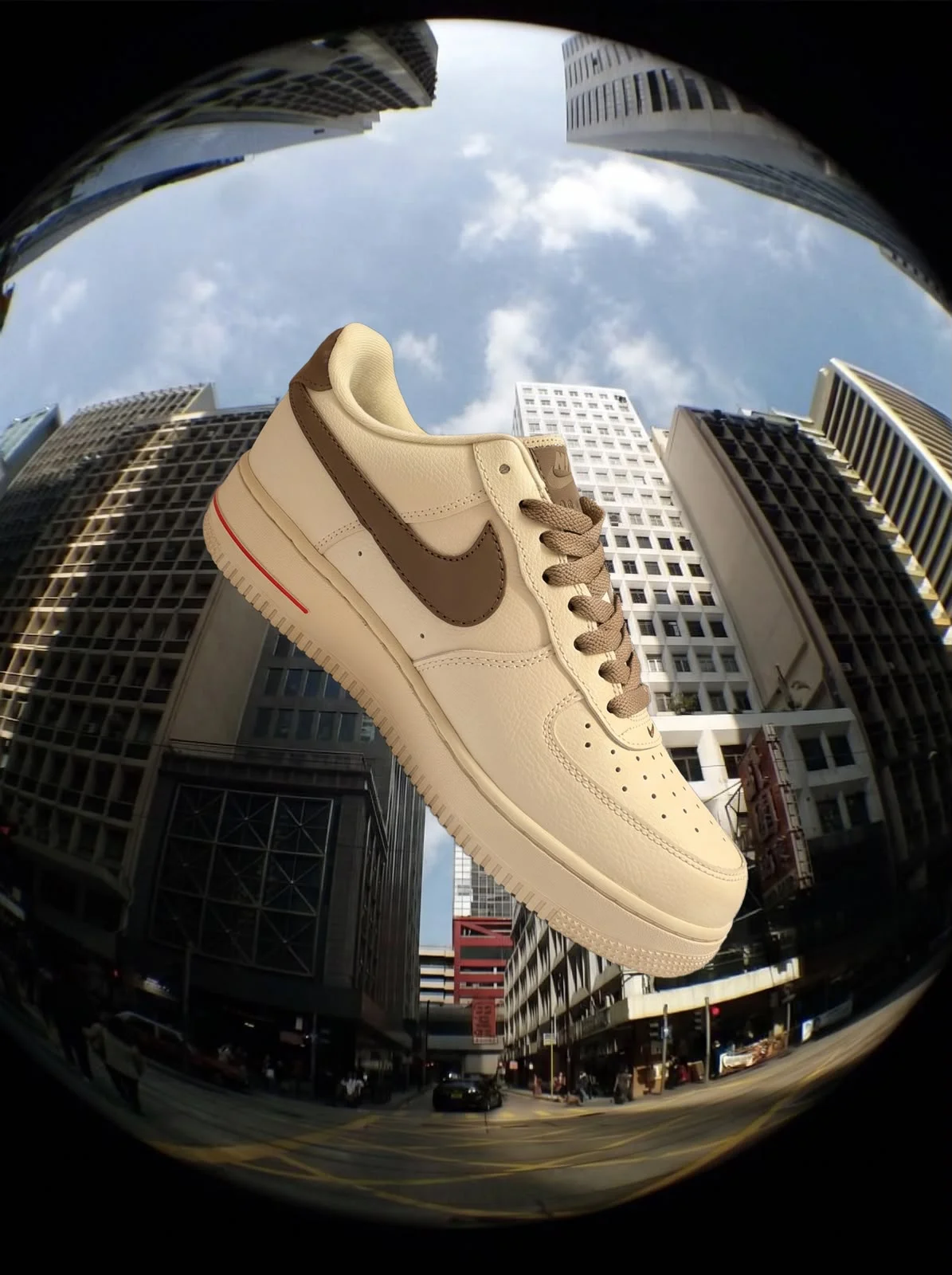 Nike Air Sneakers – Cream & Brown