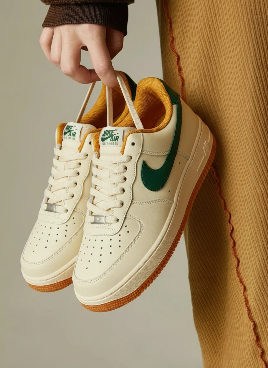 Nike Air Force 1 – Cream & Green
